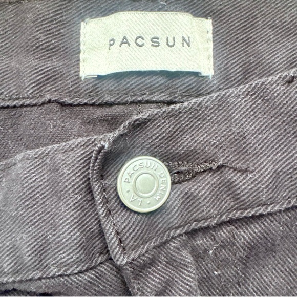 PacSun Black Cargo Stretch Dad High Rise Jeans Size 28 - Picture 7 of 8